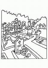 Dood Kleurplaat Begrafenis Animaatjes sketch template