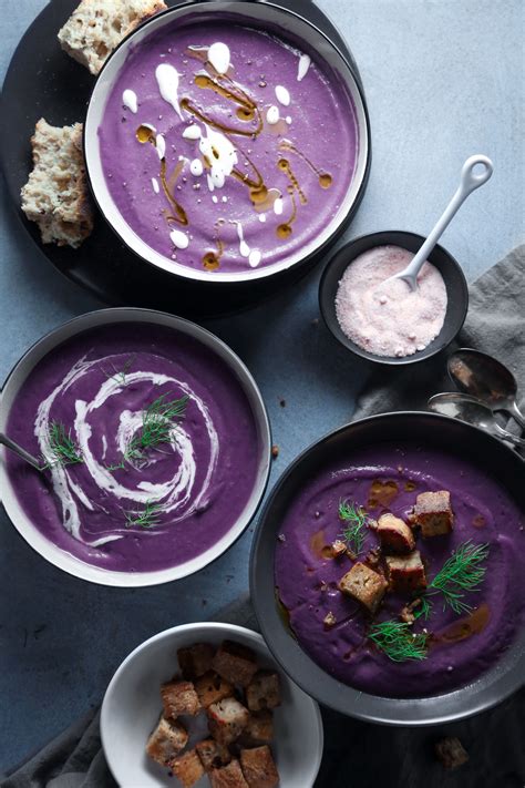 Delicious Roasted Purple Potato Soup Wife Mama Foodie