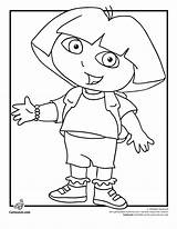 Coloring Pages Dora Jr Printable Explorer Nick Diego Colouring Books Party Kids Characters Color Cartoon Disney Print Birthday Printables Book sketch template