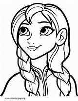 Frozen Coloring Anna Pages Colouring sketch template