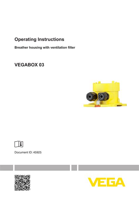 vega vegabox  user manual  pages