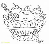 Coloring Pages Ice Dessert Cream Sundae Banana Split Drawing Print Printable Queen Redwork Dairy Shop Color Stitch Logo Desserts Coloriage sketch template