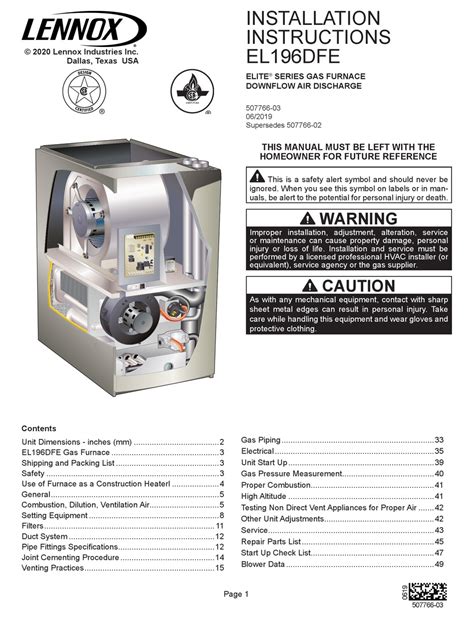 lennox elite series installation instructions manual   manualslib