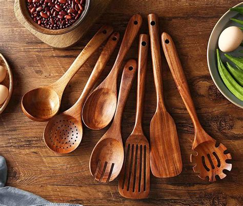 classic  pieces wooden kitchen utensil set kitchen utensils etsy