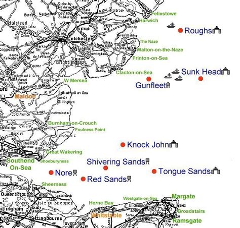 maunsell sea forts map