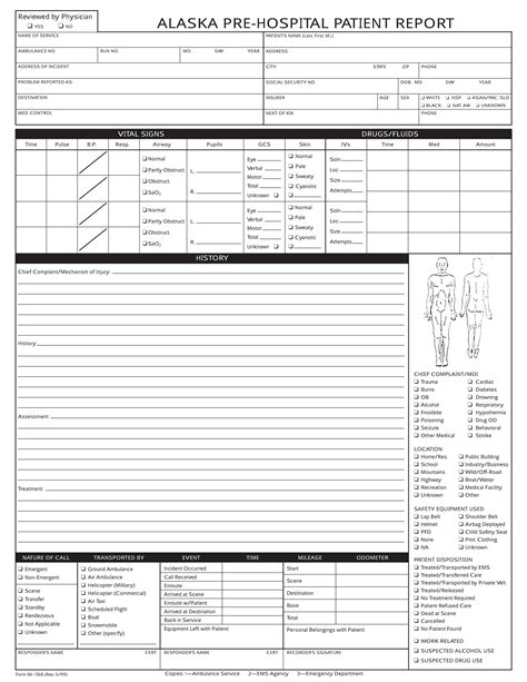 patient report form template
