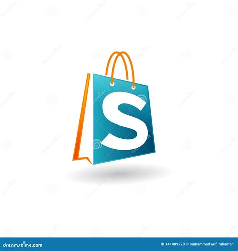 shopping bag logo incorporated   letter vector design illustration