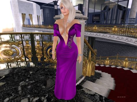 second life marketplace para s busty deep cleavage gown demo