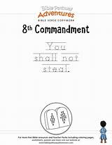 Commandments Printable Commandment Ten Bible Worksheets Kids 8th 2nd 6th Lesson Copywork Lessons Worksheet Activities School Sunday Sabbath 4th Easy sketch template