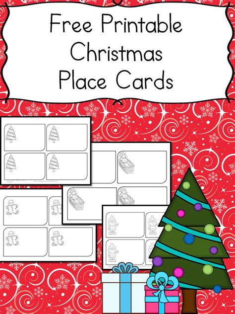 printable christmas place cards printable templates  nora