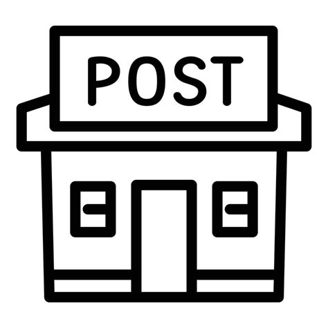 post office icon outline style  vector art  vecteezy