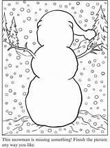 Snowman Ausmalbilder Vorschule Doverpublications Schneemann Dover Bonhomme Neige Boneco Bastelideen Kreative sketch template
