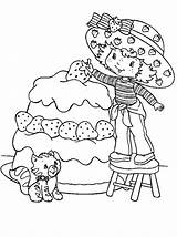 Coloring Strawberry Tart Shortcake Decorating sketch template