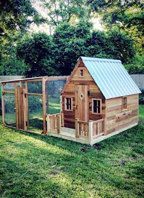 cottage coop  porch   run  texas cedar shop
