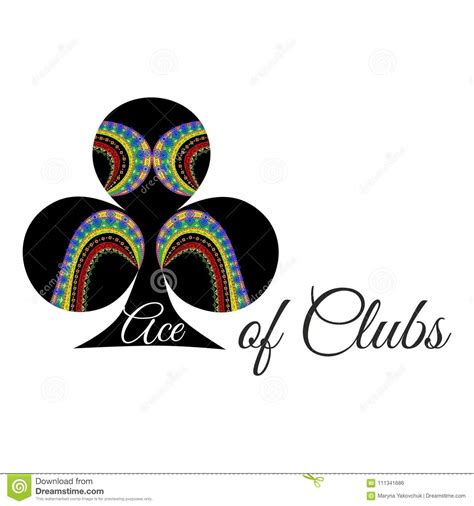 clubs logo stock vector illustration  black playing