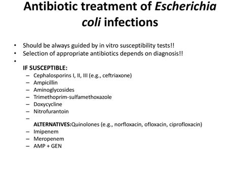 treatment   coli  antibiotics
