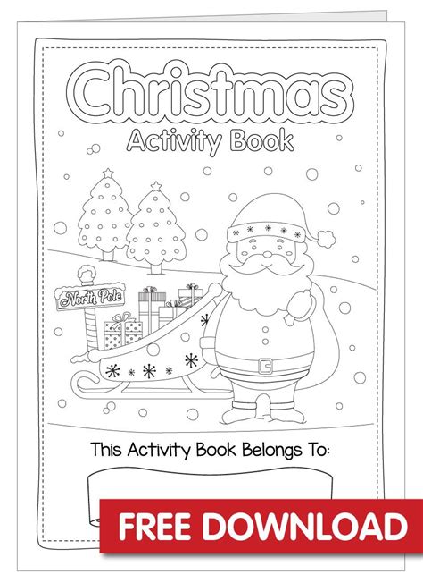 christmas activity book printable christmas activity book