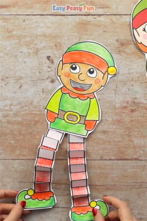 printable elf christmas craft video video christmas crafts kids