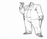 Kingpin Coloring Pages Fisk Bigboy Wilson Marvel Comics sketch template