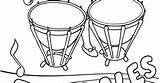Timbales sketch template