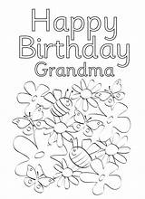 Grandma Birthday Coloring Happy Pages Cards Printable Card Drawing Grandpa Color Printables Rocks Kids Getdrawings Template Great Mothers Easy Getcolorings sketch template