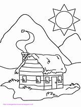Mewarnai Anak Tk Rumah Gambar Coloring Pages House Colouring Kids Printable Dari Disimpan Drawing sketch template