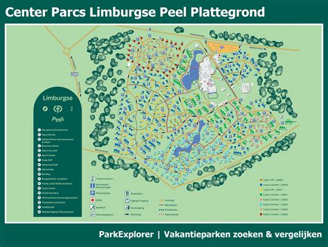 plattegrond van center parcs limburgse peel parkexplorer