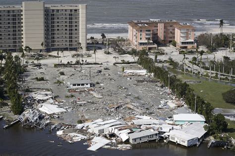 hurricane ian damage  haunting aerial images show storm aftermath  fort myers sanibel