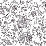 Patroon Illustratie Naadloos Bloemenpatroon sketch template