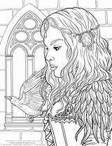 Coloring Pages People Fantasy Adult Fairy Adults Printable Gothic Dark Choose Board Book Fenech Sheets Morrigan sketch template