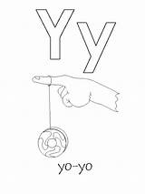 Coloring Pages Letter Yoyo Yo Getdrawings Getcolorings Colorings Alphabet sketch template