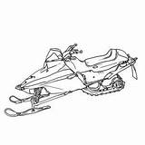 Snowmobile Coloring Pages Drawing Drawings Snowmobiles Sketch Choose Board Getdrawings Line Diy sketch template