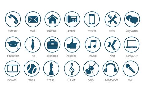 modern icons  personal cv resume icon  button contest