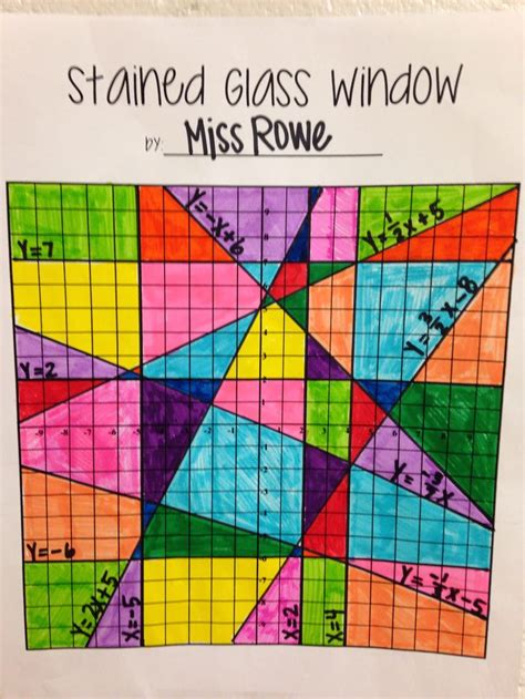 stained glass window linear equations project math pinterest