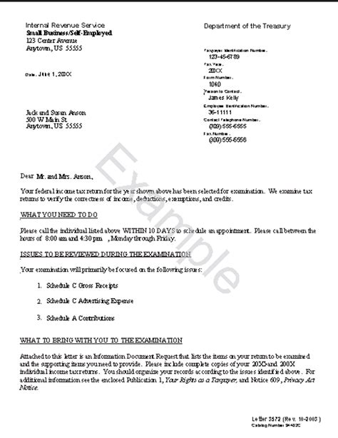 letter template  irs