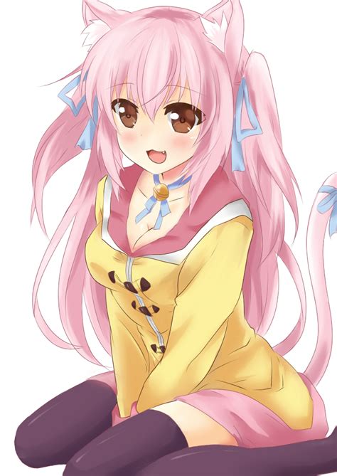 cute anime cat girl by ssyomako on deviantart