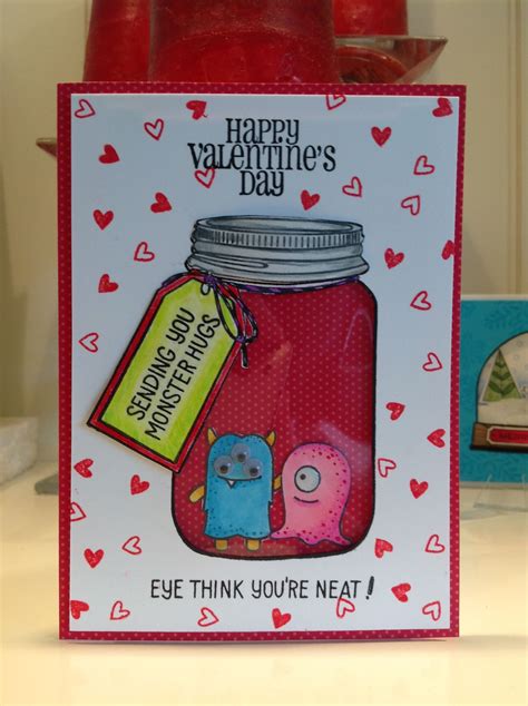 valentines day mason jar card  henry  sophia created  irene