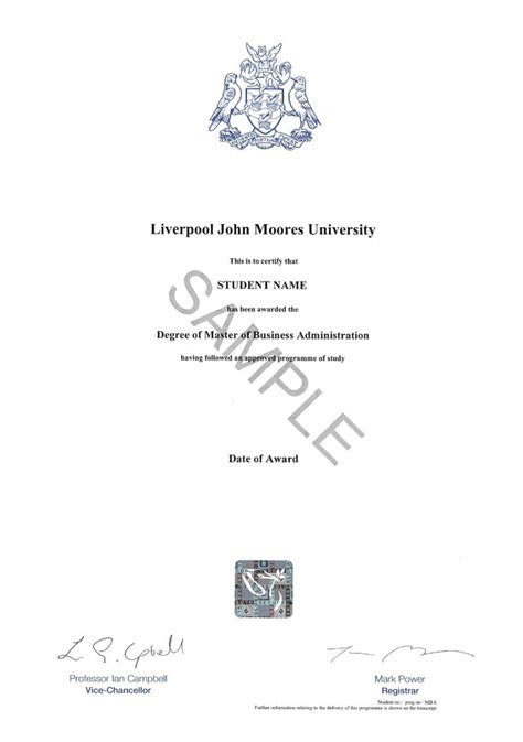 master  business administration mba degree liverpool business