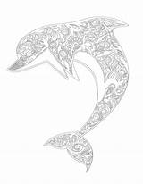 Coloring Pages Dolphins Adult Adults Mandala Book Dolphin Printable Tiere Erwachsene Ausmalbilder Popular Books Ausmalen Sword Fish Coloringhome Animal sketch template