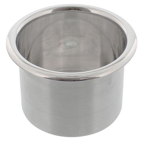 spun aluminum large cup holder insert cupholderspluscom