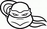 Ninja Turtle Turtles Coloring Pages Face Teenage Mutant Outline Drawing Easy Clipart Tmnt Head Clip Sheets Printable Kids Silhouette Drawings sketch template