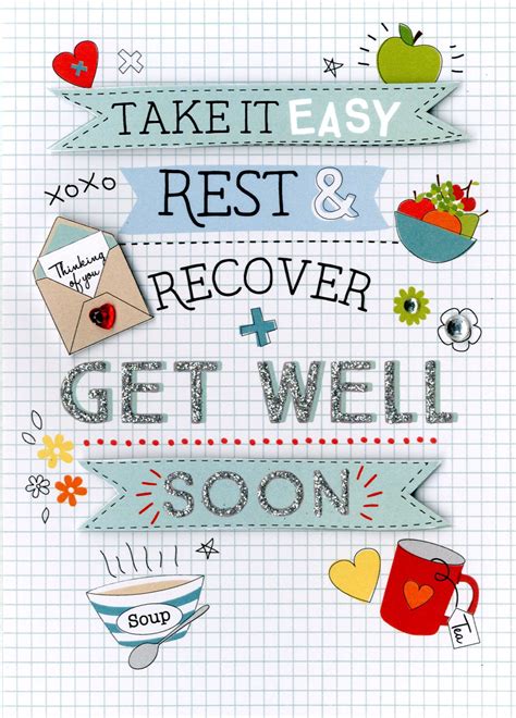 get well soon greeting card cards
