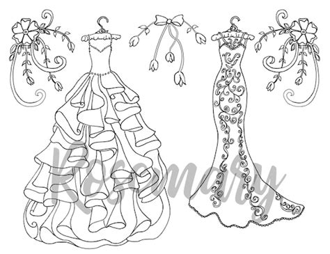 wedding dress coloring pages strapless long prom dress coloring