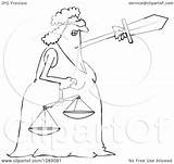 Justice Lady Scales Holding Clipart Pointing Tough Blindfolded Illustration Sword Royalty Djart Vector Regarding Notes sketch template