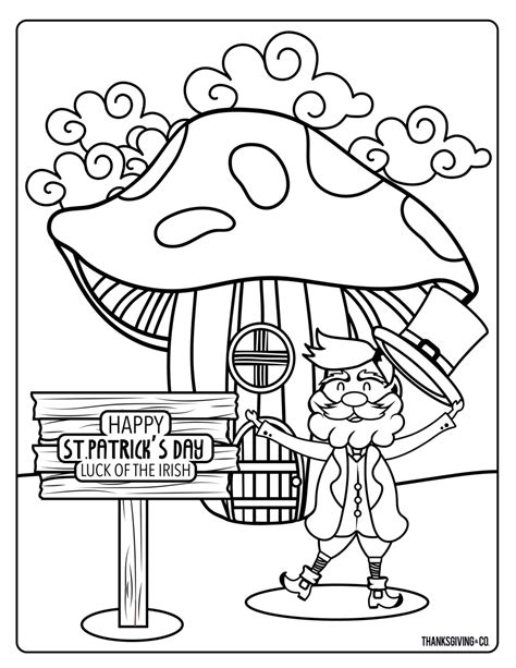 printable whimsical st patricks day coloring pages  kids