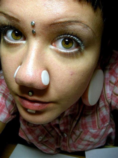 awesome stretched nostrils body modification piercings unique