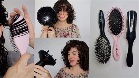 curly hair styling   brush denman brush giveaway youtube