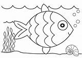 Coloring Fish Pages Colouring Printable Color Kids Cute Draw Print Con Easy Clipart Preschool Animals Toddler Drawings Sea Pre Water sketch template