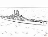 Coloring Uss Alabama Pages Military Printable Navy Army Supercoloring Drawing Games sketch template
