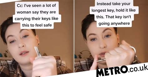 woman shows why you shouldn t hold your keys between your fingers for